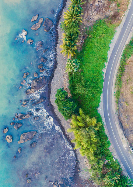 rocky sea coast with waves and stones in BUSSID mod apk