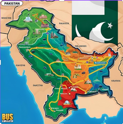 map in bussid mod apk of pakistan