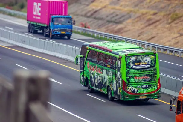 colorful bus in bus simulator mod apk presenting a realist image