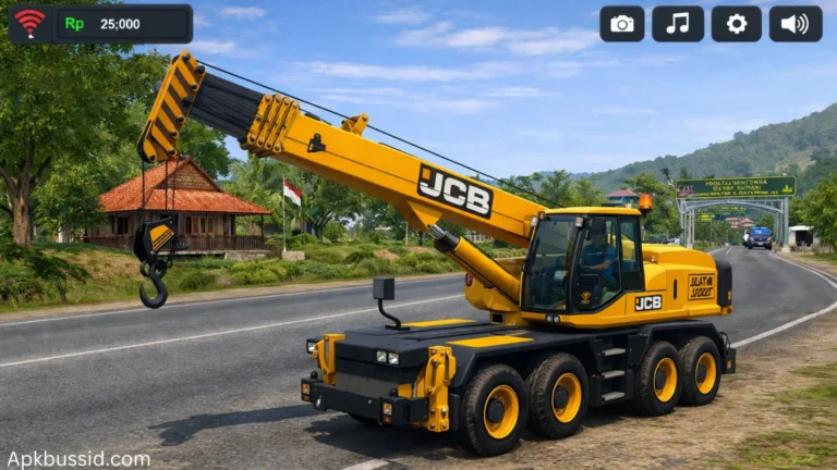 JCB Mod for Bus Simulator Indonesia – Download Realistic Heavy Machinery for BUSSID 2 JCB Crane Mod