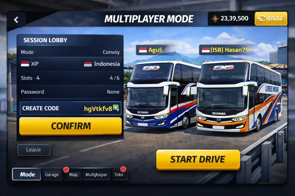 Bus Simulator Indonesia Mod APK 4.4.1 (Unlimited Money & All Vehicles Unlocked) 9 Multiplayer in Bussid